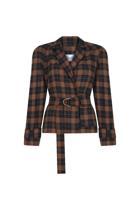 Kahverengi Ekose Ceket